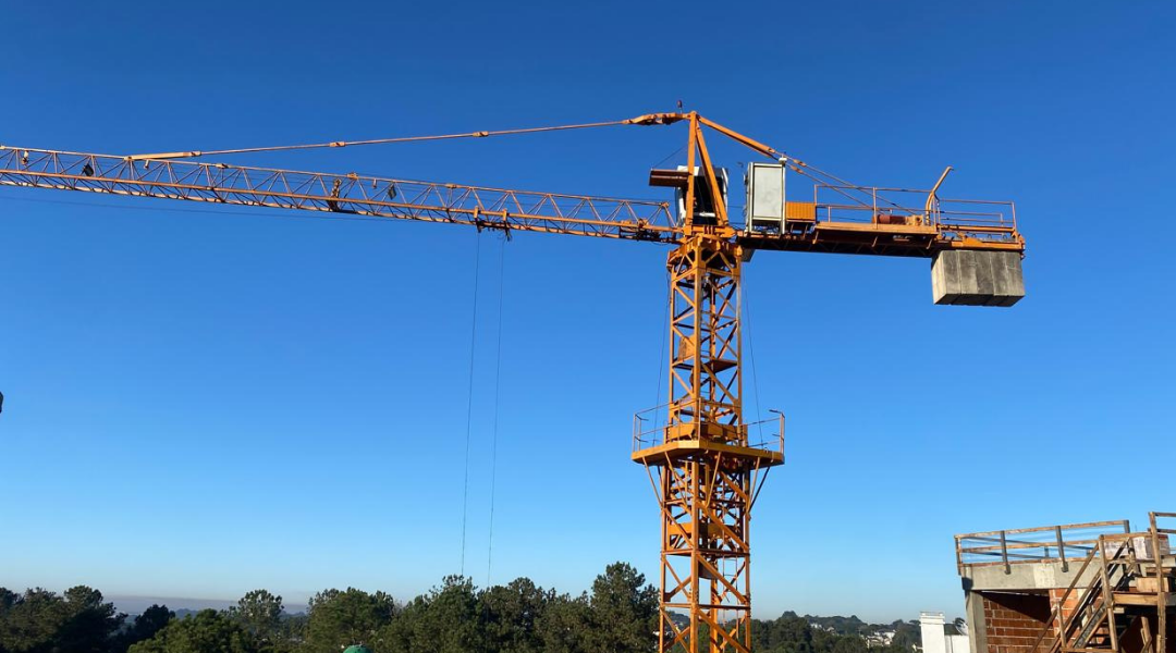 Grua em operação — foto 1 de 7